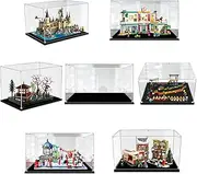 Acrylic Display Case for Lego 10315 Icons Tranquil Garden, 76419 Harry Potter Hogwarts Castle and Grounds, 80107, 41731, 80103, 21317 and 10308 Dustproof Protection Clear Showcase
