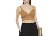 Alice + Olivia Tan Crop Top Verlie Eyelet Brown NWT Zip Summer Boho Hippie $195