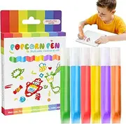 6 Colours 3D Inflatable Felt-Tip Pens for Colouring | Decorative Washable Bubble Painting Accessories for Arts and Crafts for Parties and Birthdays
