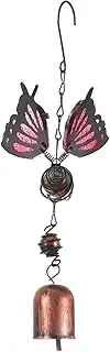 Toddmomy Chic Butterflies Wind Chime Decorative Glass Bell 26cm Decor Pendant Lovely Wind Chime for Room Decor