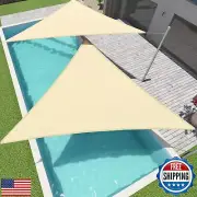 SunnyRoyal Sun Shade Sail 8' x 8' x 8' Triangle Canopy Awning Fabric Cloth Sc