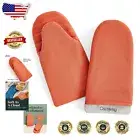 Durable Double-Layer Oven Mitts for Hot Kitchenware - Set of 2 in Perracotta