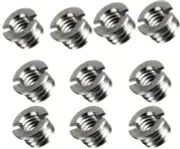 10 Packs Stainless Steel 3/8" To 1/4" Reducer Bushing Convert Screw Adapter Tr