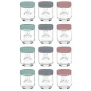Kilner Kids 12pc Glass Jar Canister Baby Food Storage Set W/ Lid 190ml