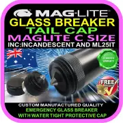 MAGLITE UPGRADE CONVERSION C CELL TAIL CAP GLASS BREAKER - INCANDESCENT + ML25IT