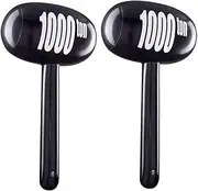 Abaodam 2pcs Inflatable Cartoon Hammer Interactive Play Mallet for Birthday Parties Safe Plastic Blowing Hammer for Pool Party Supplies Enhance Parent Bonding