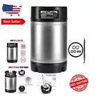 Easy Transport 2.5 Gallon Stainless Steel Beer Keg with Smart Ball Lock System