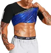 LMCOB Sauna Shirt for Men Workout Sweat Shirt Weight Loss Sauna Compression Vest Sauna Suit Shapewear Gym Exercise Shirt