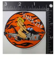 MARINE CORPS VMFA-224 BENGALS PVC HOOK & LOOP EMBROIDERED PATCH