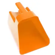 Feed Scoop Large Plastic Animal Feed Scooper with Grip Orange