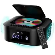 Boombox E1 - CD Player Portable Audio System + Extra BASS with Subwoofer + FM