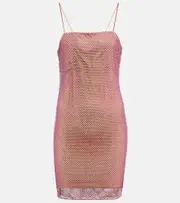 [Stella McCartney] Stella McCartney Crystal-embellished minidress AU 14 pink