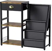 Record Player Stand, Turntable Stand with Vinyl Storage Holds up to 120+ Albums, Storage Cabinet for Vinyl Records, Record Player Table for Living Room