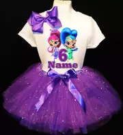 Shimmer & Shine 6th sixth 6 Birthday ***With NAME*** Purple Tutu Dress