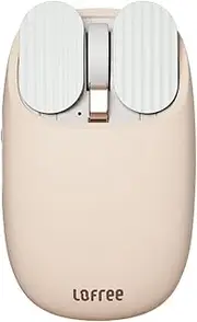 LOFREE Wavy Chips Dual-Mode Wireless Mouse with 5 Adjustable DPI Levels Compatible with Windows, MacOS, iOS, Android (Milk Tea)