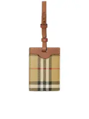 Burberry Housecheck Leather Luggage Tag