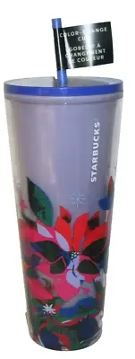 Starbucks Christmas Holiday 2023 Color Changing Cup 24oz W STRAW (CB4)