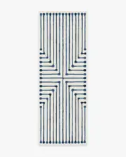 75' x 215' | Machine Washable Runner Rug | Kid & Pet Friendly | Indoor Rug | Inkdrop Slate Blue Rug by Jonathan Adler | Ruggable