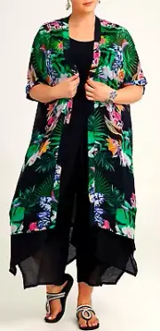 TS TAKING SHAPE plus size S / 12, 14, 16 Garden Of Eden Kimono light jacket NWT!