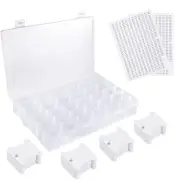 36 Grids Plastic Embroidery Floss Organizer Box & 50 Floss Bobbins & 2PCS8291
