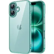 JETech Case for iPhone 16 6.1-Inch, Non-Yellowing Shockproof Phone Bumper Cover, Anti-Scratch Clear Back (Teal)