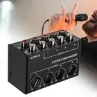 Mini Audio Mixer Small Mixer 4 Channel Portable Passive