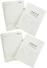 Veemoon 2025 Planner Binder Refills Loose Leaf Notepad Paper for Daily Scheduling Planner Refills Paper 2 Books
