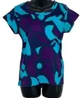Piazza Sempione Women Top Blouse Size 46 Italy XS Extra Small Purple Teal EUC