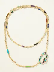[Marla Aaron] Marla Aaron - 18-karat Gold Multi-stone Necklace - One size One size Multi