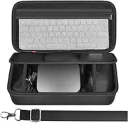 Case Compatible with Apple 2024 Mac mini M4 / M4 Pro Chip Desktop Computer, Hard Electronics Organiser Fits Keyboard, Magic Mouse, Charger and Accessories (Box Only) - Black