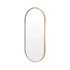 NNEDSZ Wall Mirror Oval Aluminum Frame Bathroom 45x100cm GOLD