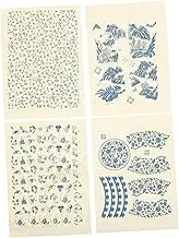 Style Pottery Decal Sheets 4pcs Professional Transfer Paper for DIY Craft Projects