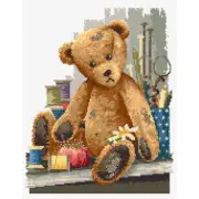 Country Threads Thread Bear Counted Cross Stitch Chart FJP-3002 Tracked Post