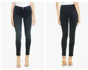 FRAME Porter Dark Blue Le Skinny de Jeanne Denim Jeans 30 = 8 Cotton Stretch NEW