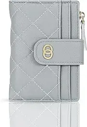 [Weenkilly] Small Wallet For Women- Credit Card Holder Wallet For Women Girls- Zipper Small Bifold Wallet Mini Coin Purse With ID Window（Light blue）, Light blue, Small Wallet for Women