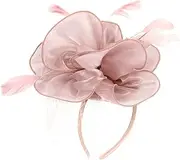 [FRCOLOR] Fascinator Hat for Women Elegant Flower Headband and Clip for Tea Parties Weddings and Banquets Stylish Hair Accessory with Chic Design and Easy Wear