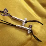 藏傳佛教用品 佛珠手鏈 925純銀鈴杵 念珠計數器 0.4CM 小號1入