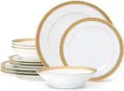 [Noritake] Crestwood Gold 12-Piece Set, Service for 4