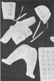 BABY DOLL 12" PRAM SET - 3ply - COPY doll knitting pattern