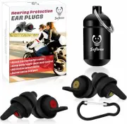 Motorcycle Ear Plugs Wind Noise Reduction[2 Pairs], 100X Reusable Earplugs