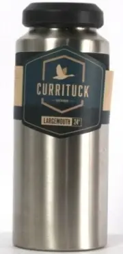 1 Count Camco 24 Oz Currituck Stainless Steel Silver Double Wall Vacuum Bottle