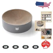 Purr-fect Hologram Gray Cat Scratcher Bowl - Ergonomic & Sustainable Design
