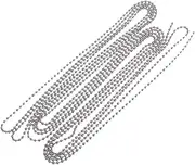 [SEWACC] Bead Link Head Matching Connectors Key Ball Chain Jewelry Making Chain Connector Stainless Chains Jewelry Chain Bulk Bead Chain Steel Bead Product Silver