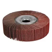 5 Pack - 6" x 1.5" x 1" Inch 80 Grit Bench Pedestal Grinder Unmounted Flap Wheel