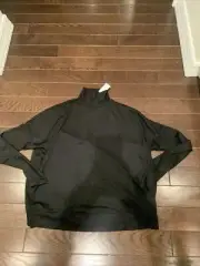 NWT Rag & Bone Black Mock Neck Sweater With Buttons In Back, Size M