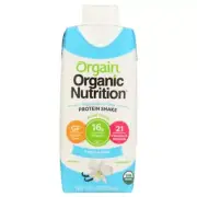 Organic Vegan Nutritional Shake Sweet Vanilla Bean 11 Oz(Case Of 12) By Orgain