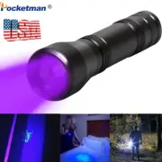 50000LM UV Ultraviolet Light LED Flashlight 395 NM Inspection Torch with Battery