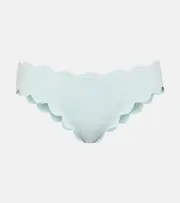 [Marysia] Marysia High Antibes scalloped bikini bottoms AU 10 blue