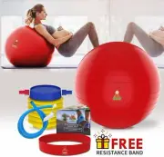 Exercise Ball Set Anti-Burst XL 65cm Stability Ball with Pump & Resistance Band