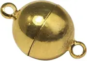 Rayher 2224189 Magnetic Clasp, Extra Strong, 10 mm Diameter, Gold-Plated